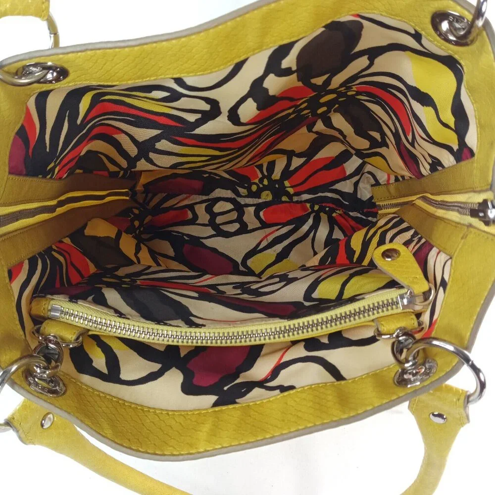 Relic Purse Yellow Purple Faux Leather Reversible Rectangle Shoulder Bag Floral